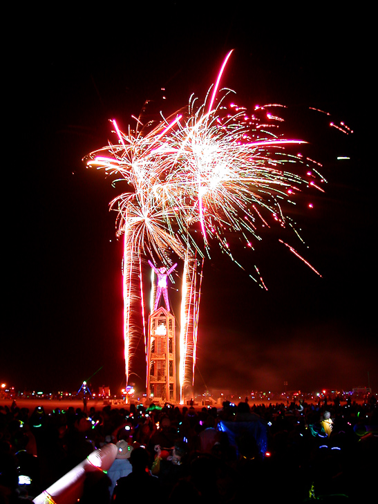 Fireworks, Burning Man photo