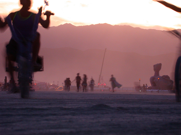Sunset on the Playa, Burning Man photo