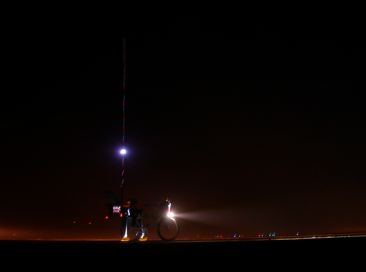 Rocket Bike in a Dust Storm, Burning Man photo