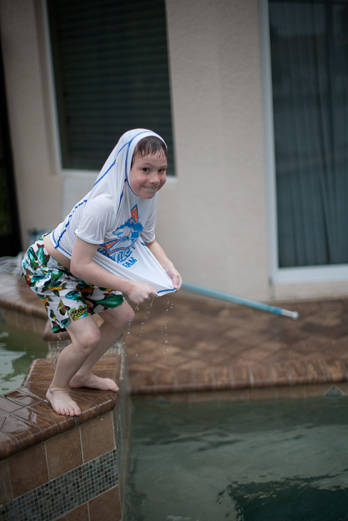 Sean Jumping in the Pool, Marco Island photo