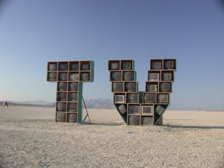 T.V., Burning Man photo