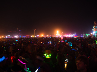 Crowd Gathers for the Burn, Burning Man photo