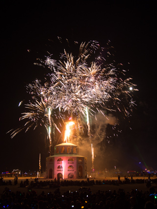 Fireworks at the Burn, Burning Man photo