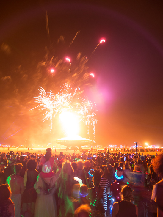 Fireworks at the Burn, Burning Man photo