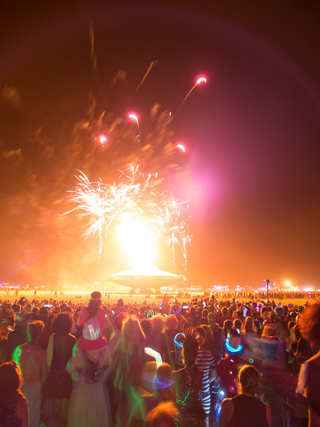 Fireworks at the Burn, Burning Man photo
