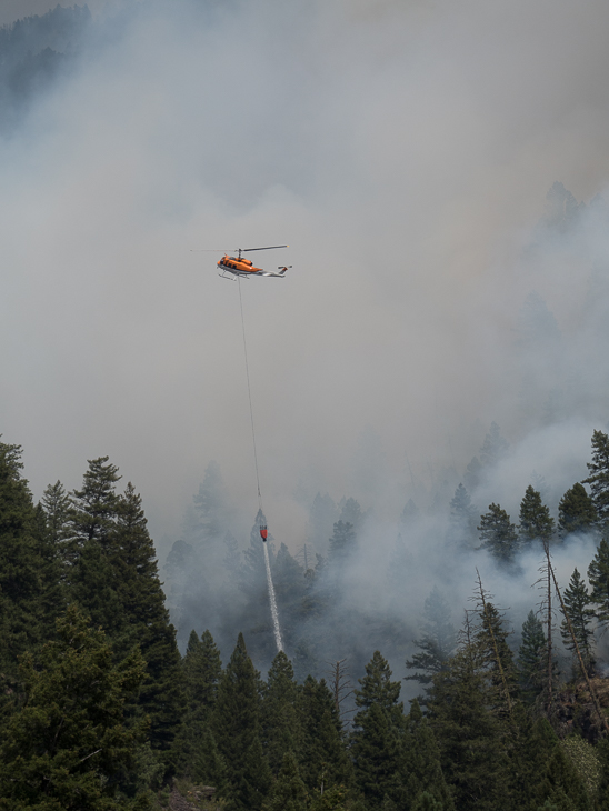 Helicopter Over Babcock Creek, Goat Creek Fire photo