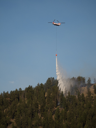 Chinook Bucket Drop, Goat Creek Fire photo